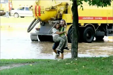 Обвал в центре Москвы