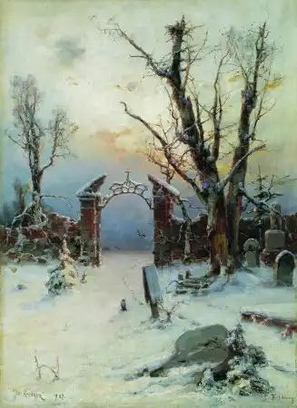 Тема кладбища в живописи
