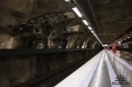 Стокгольмское метро. Дизайн интерьера. 18 фото.
