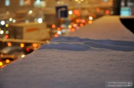 Первый снегопад в Москве