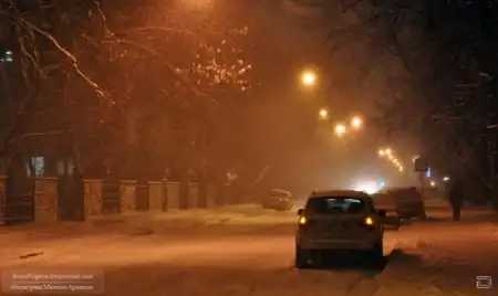Первый снегопад в Москве