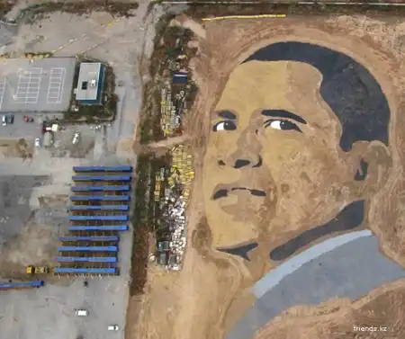 Обама из песка