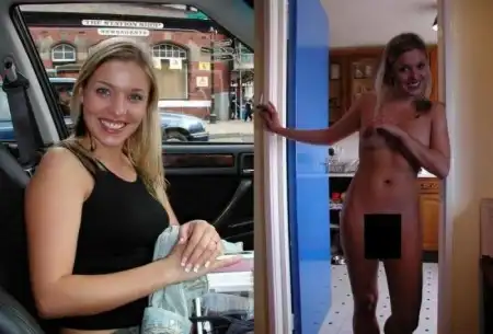 Девушки в одежде и без