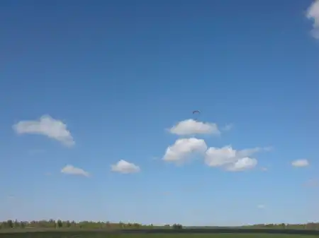 Лебёдочные полёты на папарплане в Новопокровке