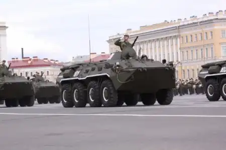 Генеральная репетиция парада победы на Дворцовой площади