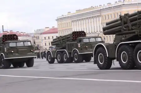 Генеральная репетиция парада победы на Дворцовой площади