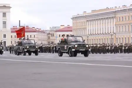 Генеральная репетиция парада победы на Дворцовой площади