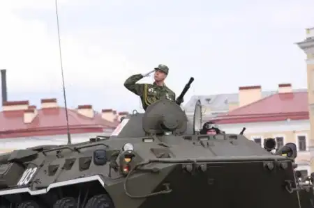 Генеральная репетиция парада победы на Дворцовой площади