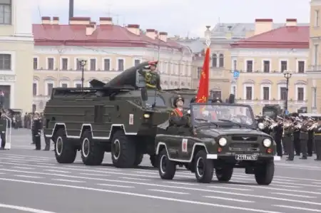Генеральная репетиция парада победы на Дворцовой площади
