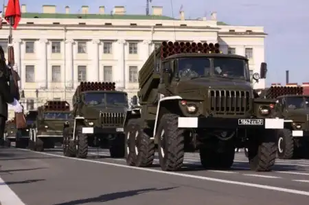 Генеральная репетиция парада победы на Дворцовой площади