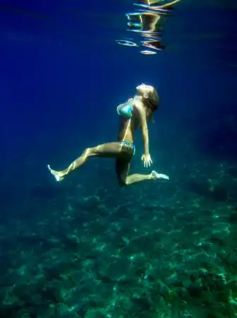 Under water