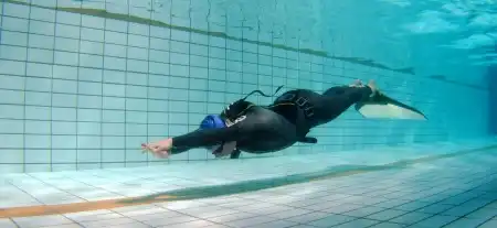 Under water
