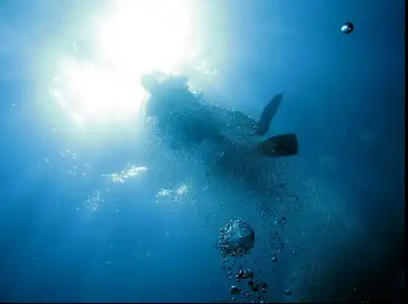 Under water