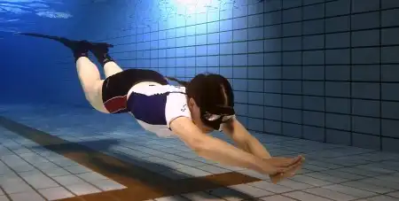 Under water
