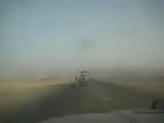 Метеорит упал прямо на дорогу
