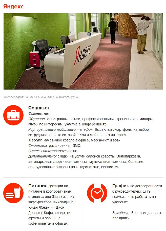 Работа в интернет-компании