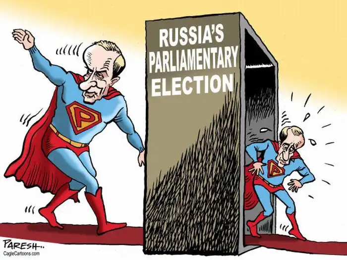 Иностранные карикатуры на наши выборы Иностранные карикатуры на наши выборы