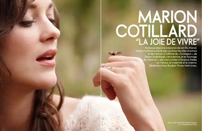 Марион Котийяр в журнале Elle