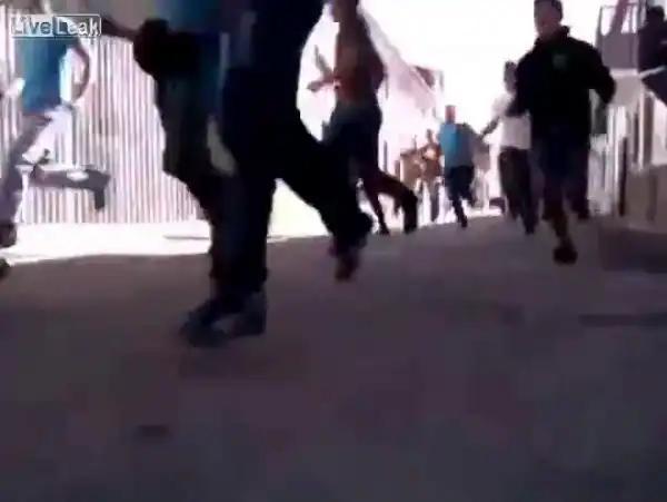 Фэйл на бегах от быков