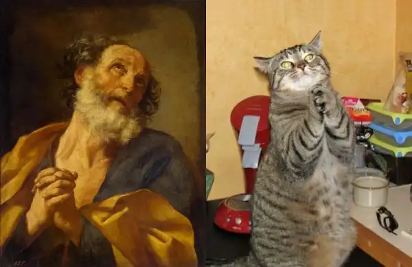 Шедевры живописи в кошачьем исполнении