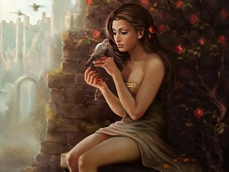 Рисованные девушки в стиле FANTASY