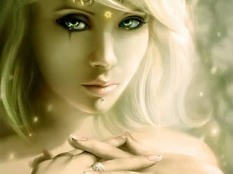 Рисованные девушки в стиле FANTASY