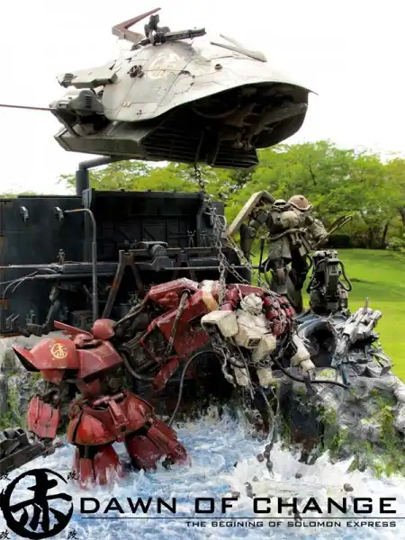 Сборные модели роботов Gundam .Часть 5.Diorama