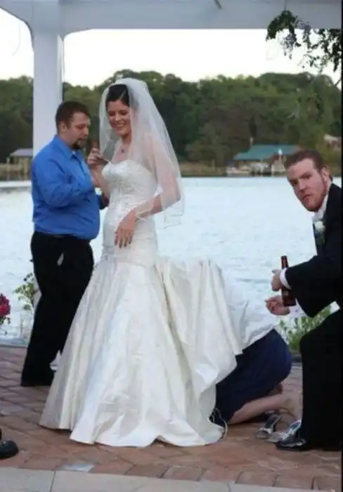 Подборка смешных и неудачных свадебных фотографий