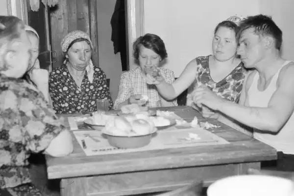 Сельская свадьба в Рязанской области. 1964 г
