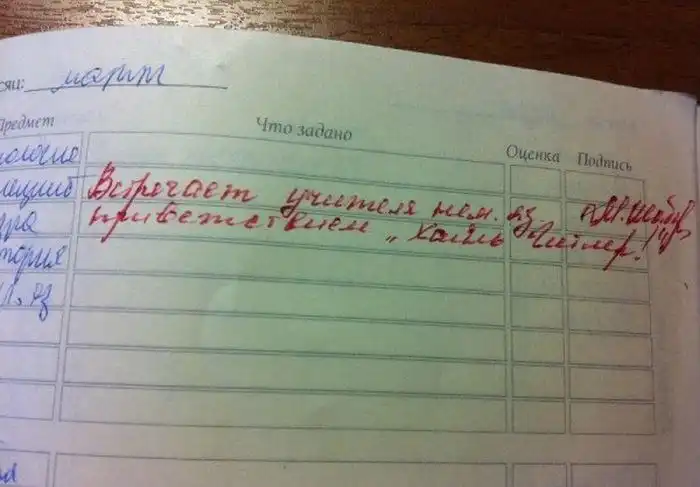 Смешные замечания в школьных дневниках Смешные замечания в школьных дневниках