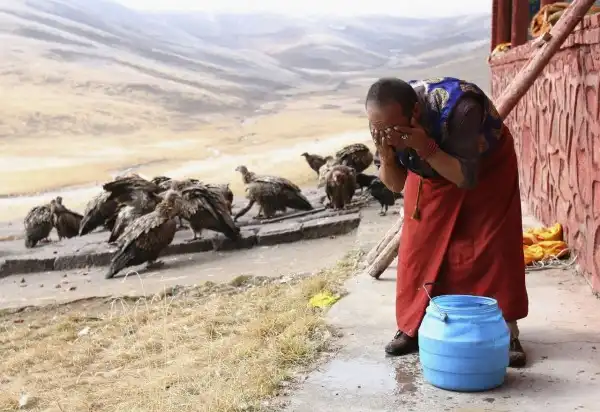 Небесное погребение в Тибете