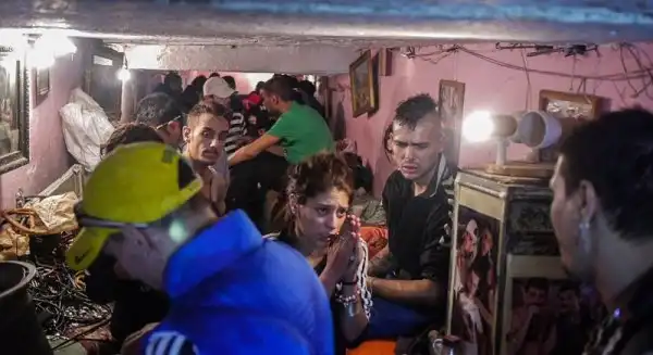 Подземный притон румынских наркоманов