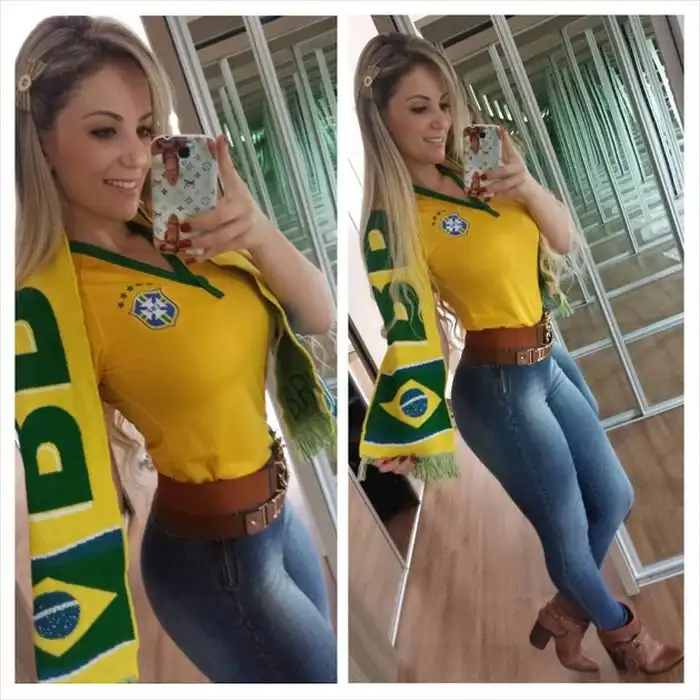 Бразильская футбольная фанатка