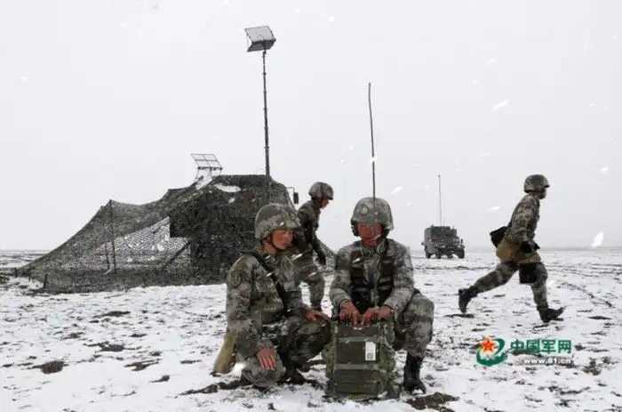 Зимние учения китайской армии