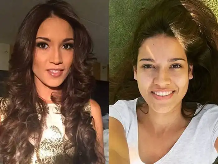 Очаровательные участницы конкурса красоты «Мисс Вселенная» с макияжем и без