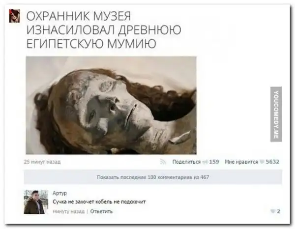 комментарии из социальных сетей.