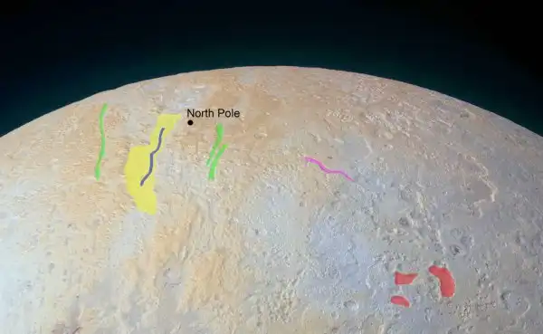 Новый снимок от new horizons: ледяные каньоны плутона