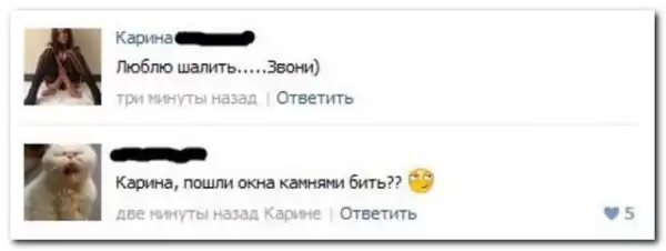 комментарии из социальных сетей.
