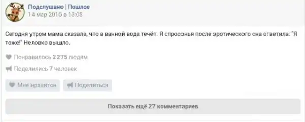 ПОШЛЫЕ ПОСТЫ  С ЗАБАВНЫМИ КОММЕНТАРИЯМИ К НИМ.