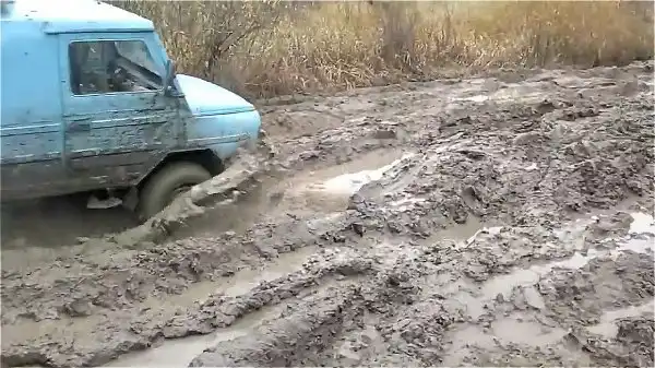 Луаз в грязи
