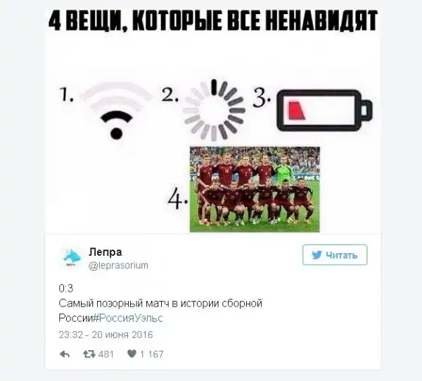 Россия покидает Евро 2016: реакция соцсетей