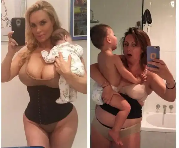 Мама в Инстаграме vs. в реальной жизни