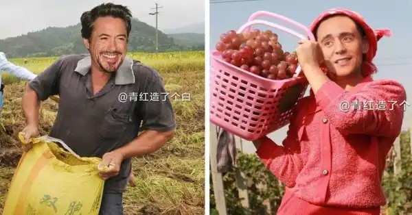 Фотошоп-мастер заставил голливудских знаменитостей хорошенько попотеть на ферме
