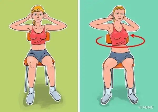 7 упражнений для плоского живота, которые можно делать не вставая со стула