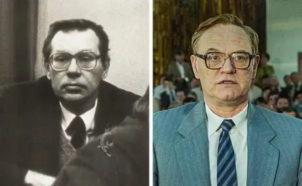 Внешность настоящих людей по сравнению с внешностью персонажей сериала "Чернобыль"