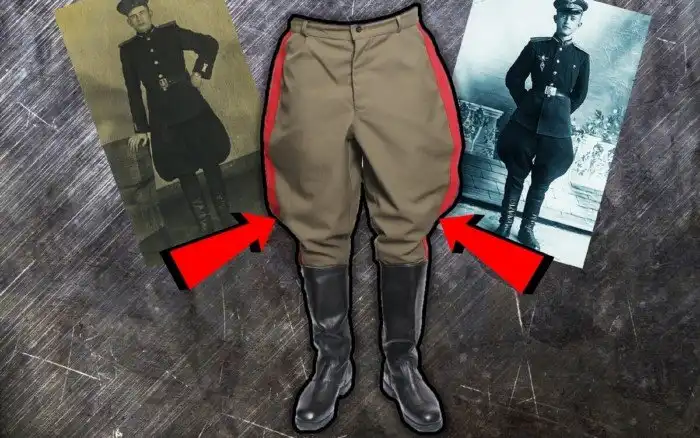 Зачем на брюках советских солдат нужны были эти расширения у бёдер?
