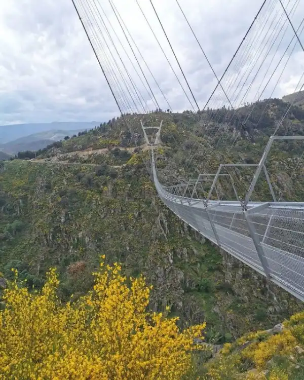 В Португалии открыли самый длинный подвесной пешеходный мост в мире - мост Арока