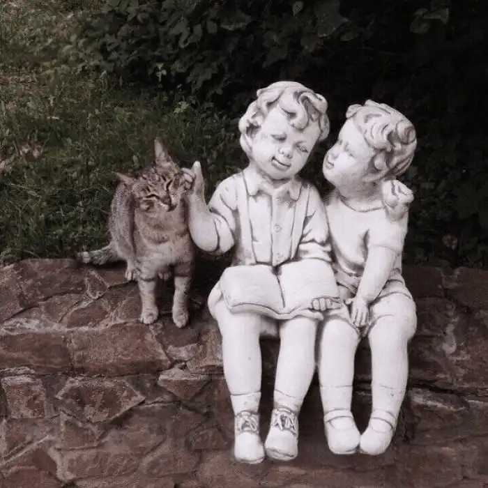 Несколько случаев, когда котики стали украшением статуй
