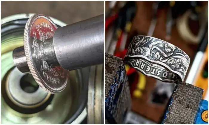 Мастерица превращает монеты в кельтские кольца