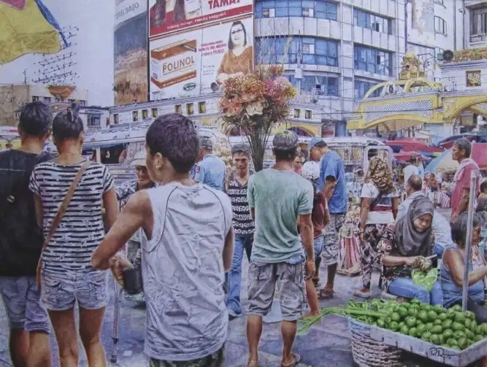 Уличные сценки из Манилы от художника-гиперреалиста